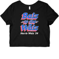 Balz to the Walz (Harris Walz 2024) Graphic Baby Tee Hoodie, Sweatshirt | PureTeeCo.com (Image 1)