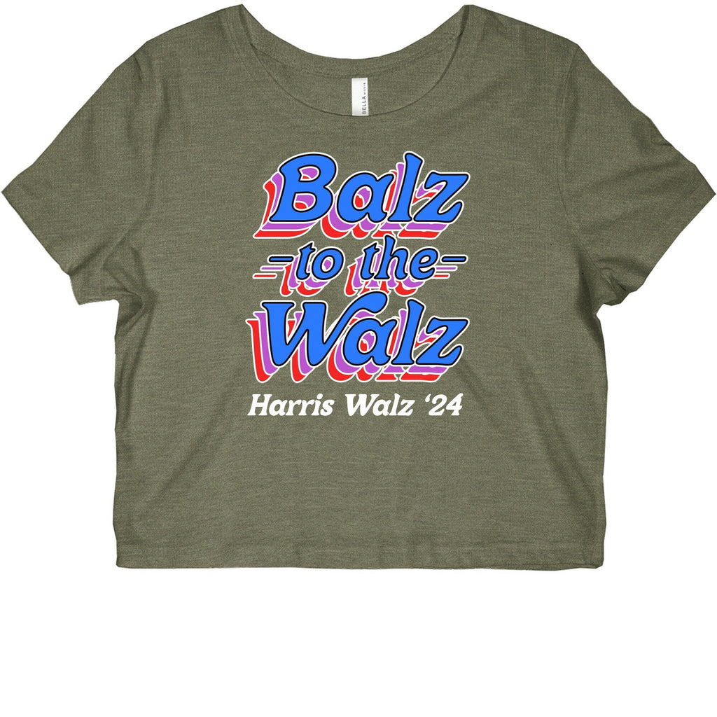 Balz to the Walz (Harris Walz 2024) Graphic Baby Tee Hoodie, Sweatshirt | PureTeeCo.com (Image 2)