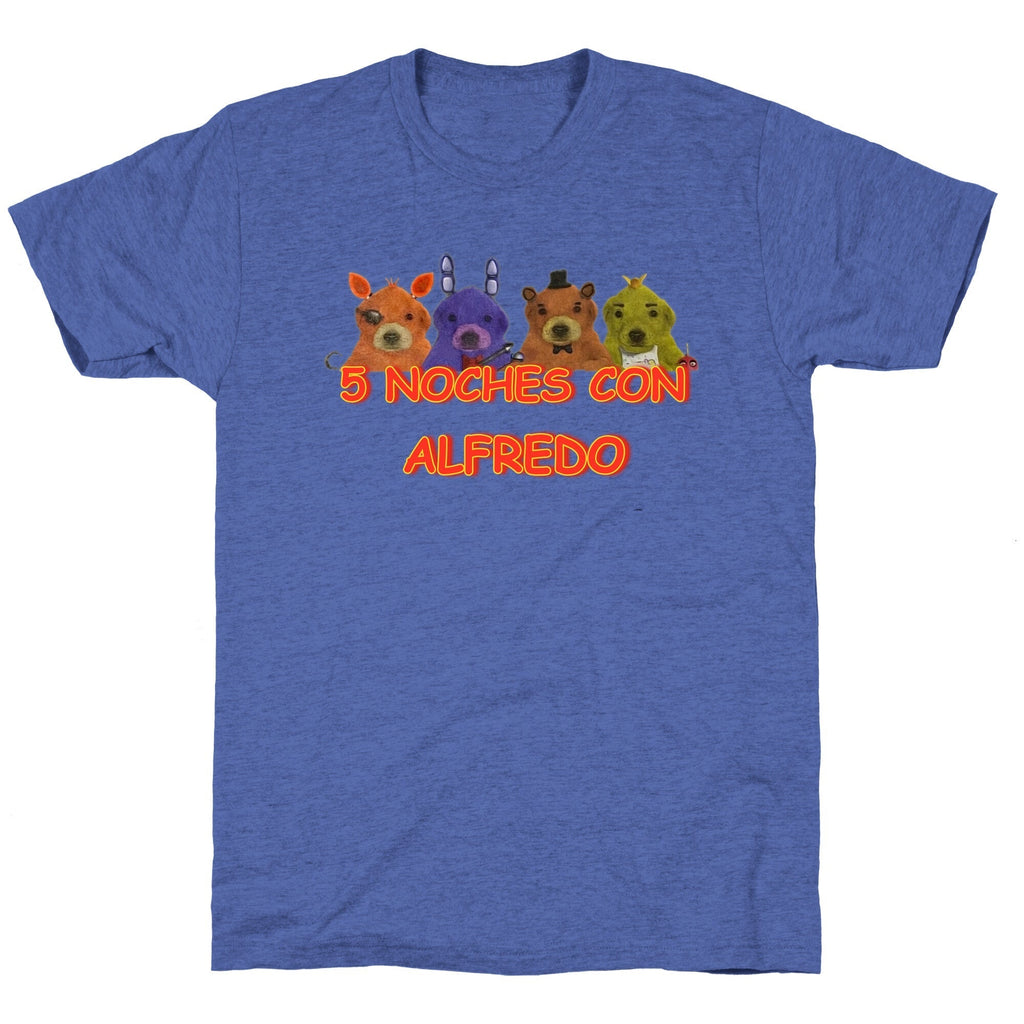 5 Noches Con Alfredo Unisex Triblend Tee Hoodie, Sweatshirt | PureTeeCo.com (Image 3)