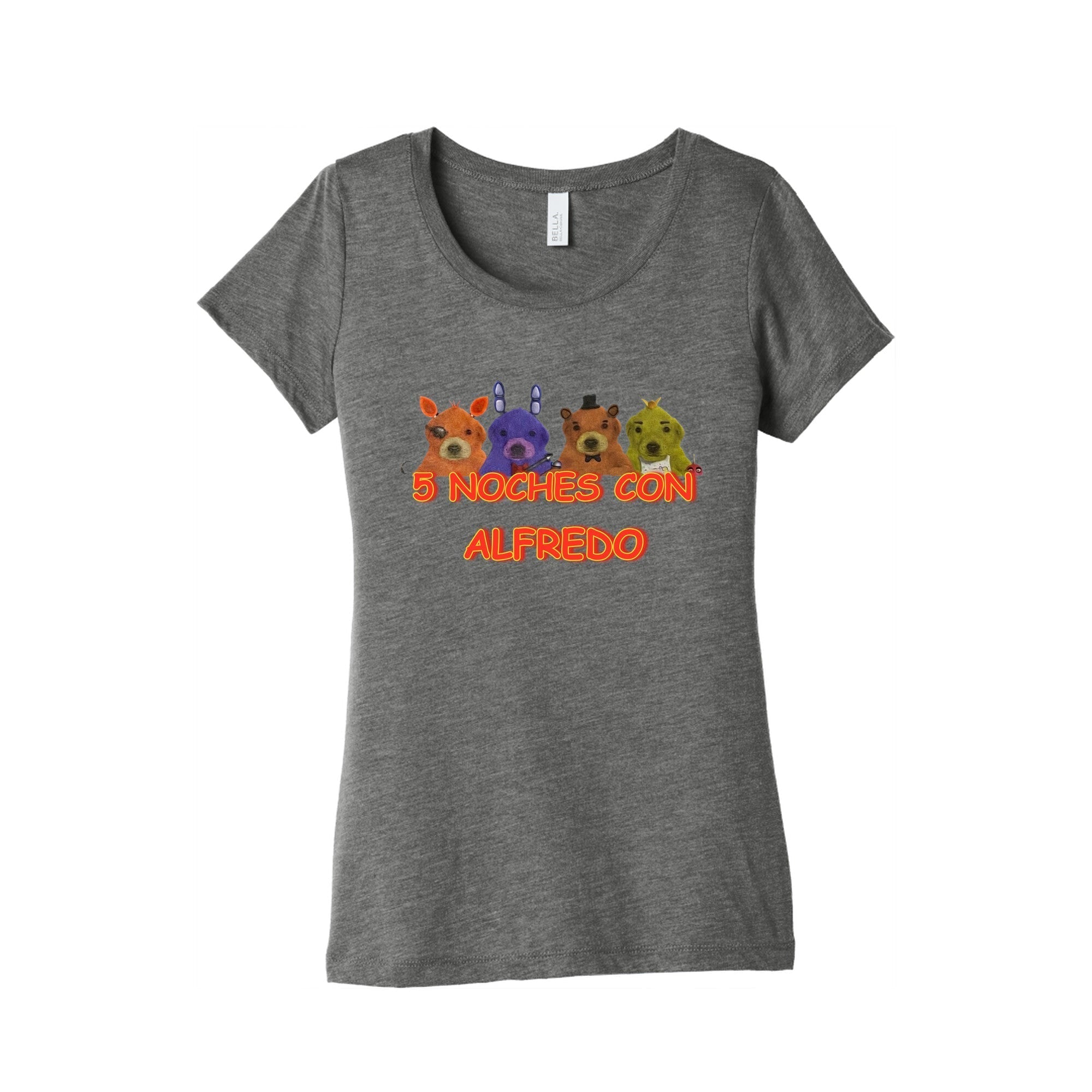 5 Noches Con Alfredo Womens Triblend Tee Hoodie, Sweatshirt | PureTeeCo.com (Image 2)