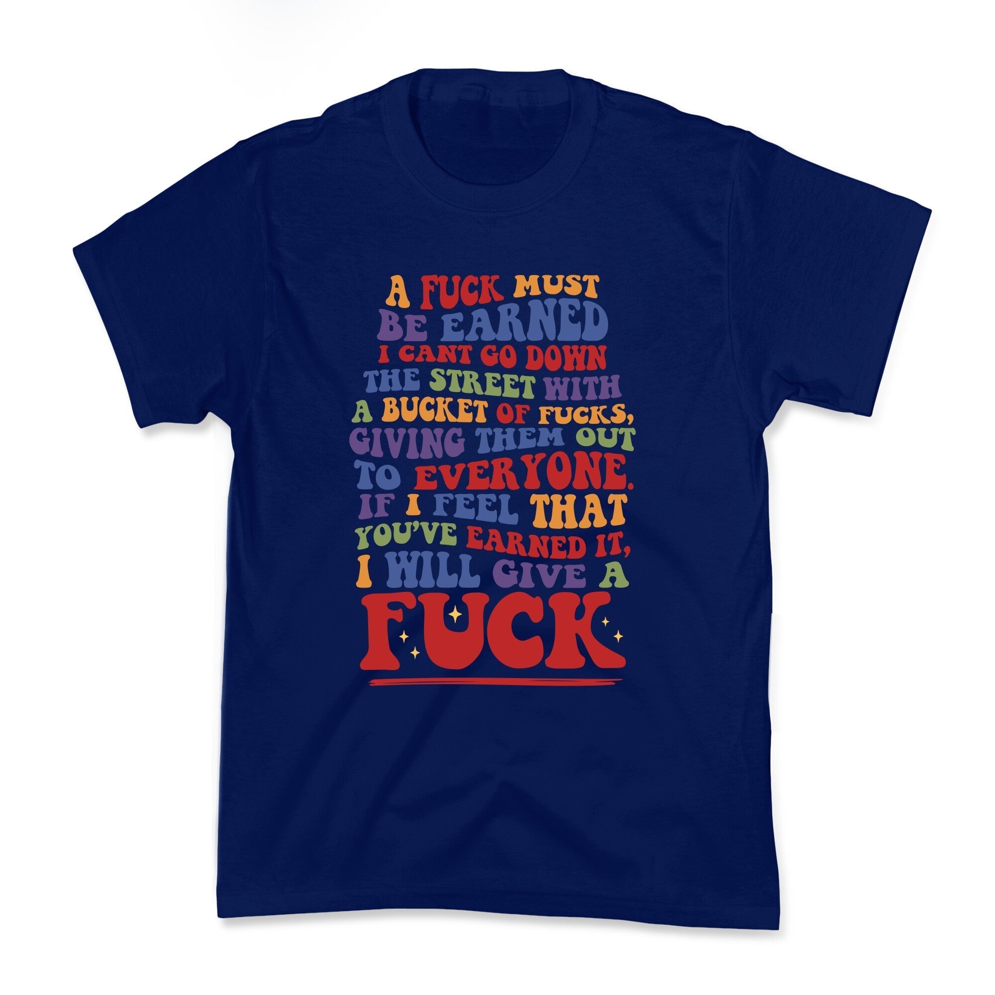 A Fuck Must Be Earned Kids Tee Hoodie, Sweatshirt | PureTeeCo.com (Image 2)