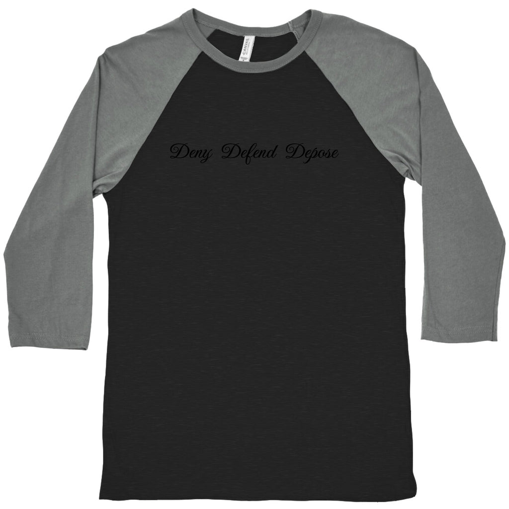 Deny Defend Depose 2 Baseball Tee Hoodie, Sweatshirt | PureTeeCo.com (Image 1)
