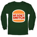 BK We Dont Snitch Luigi Mangione Longsleeve Tee Hoodie, Sweatshirt | PureTeeCo.com (Image 1)