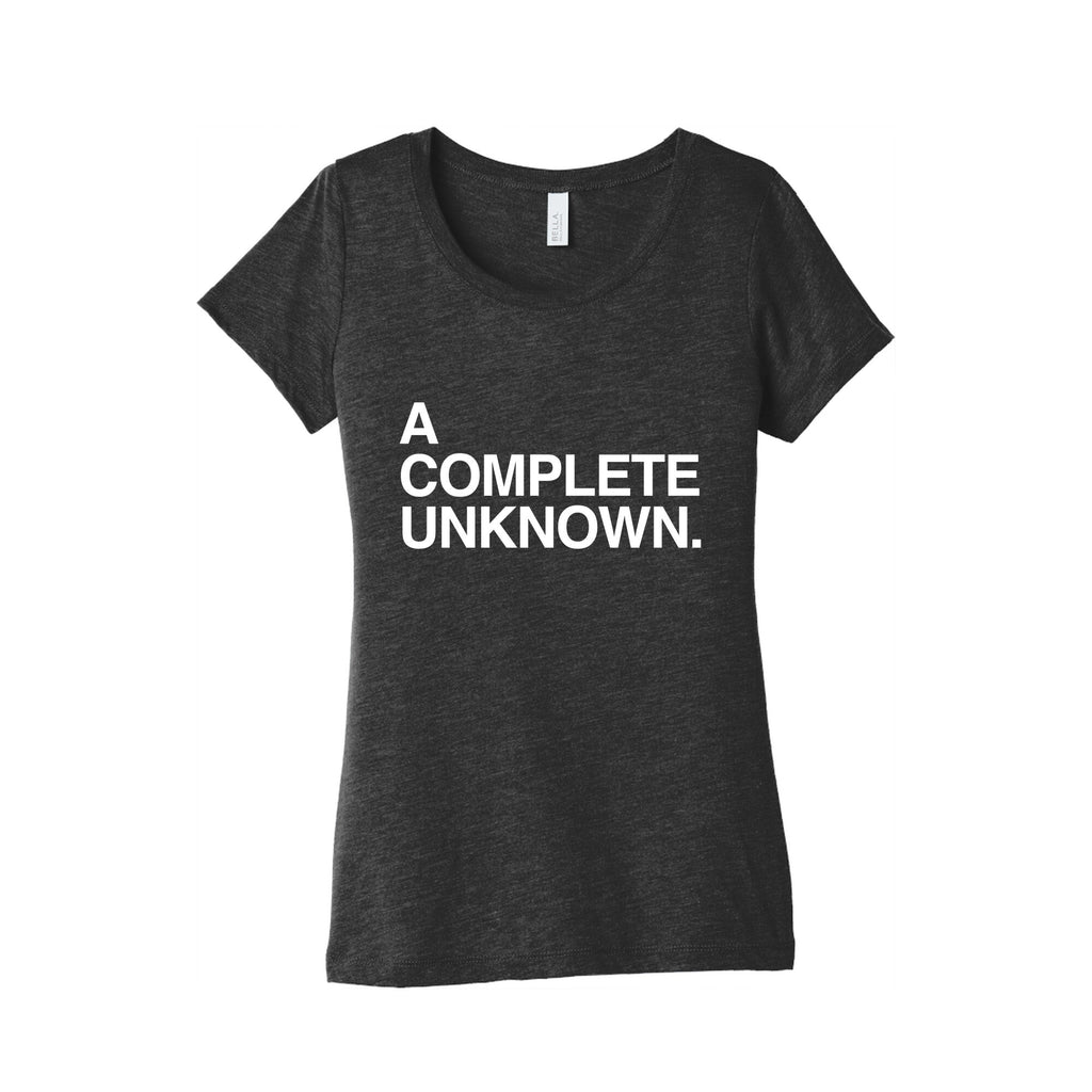 A Complete Unknown Womens Triblend Tee Hoodie, Sweatshirt | PureTeeCo.com (Image 1)