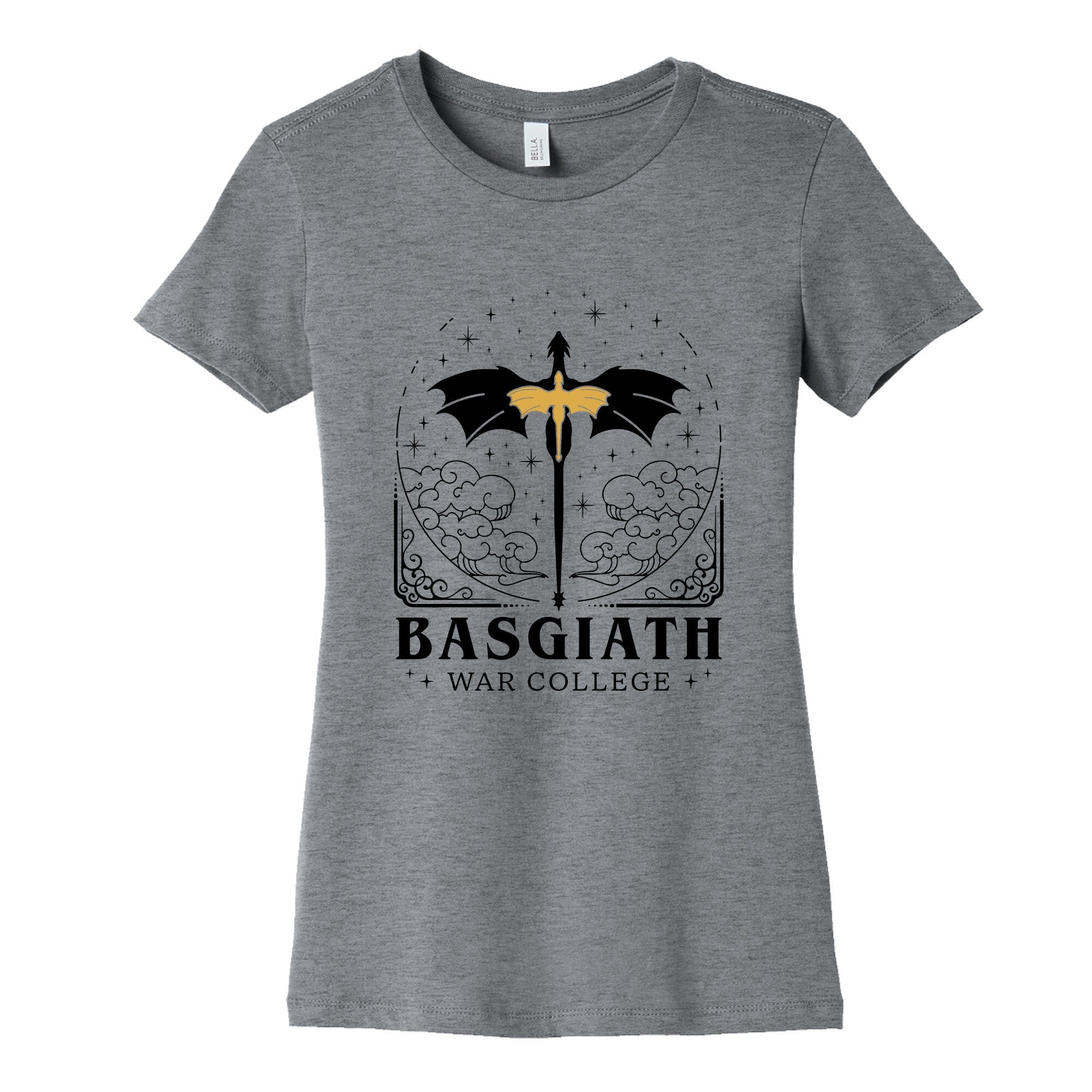 Fourth Wing Basgiath War College Womens Cotton Tee Hoodie, Sweatshirt | PureTeeCo.com (Image 1)