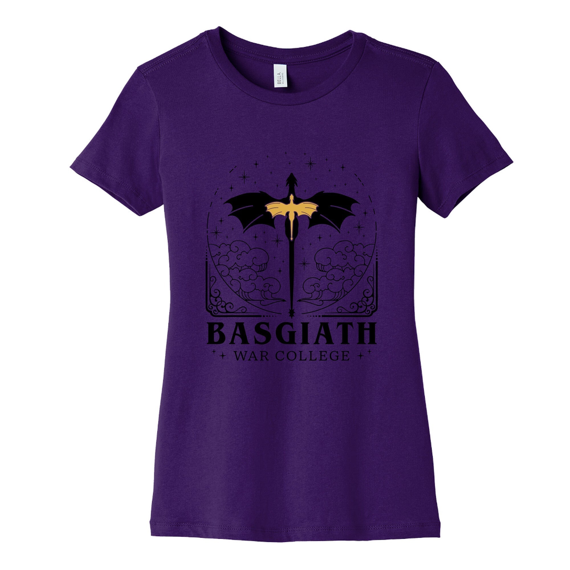 Fourth Wing Basgiath War College Womens Cotton Tee Hoodie, Sweatshirt | PureTeeCo.com (Image 4)