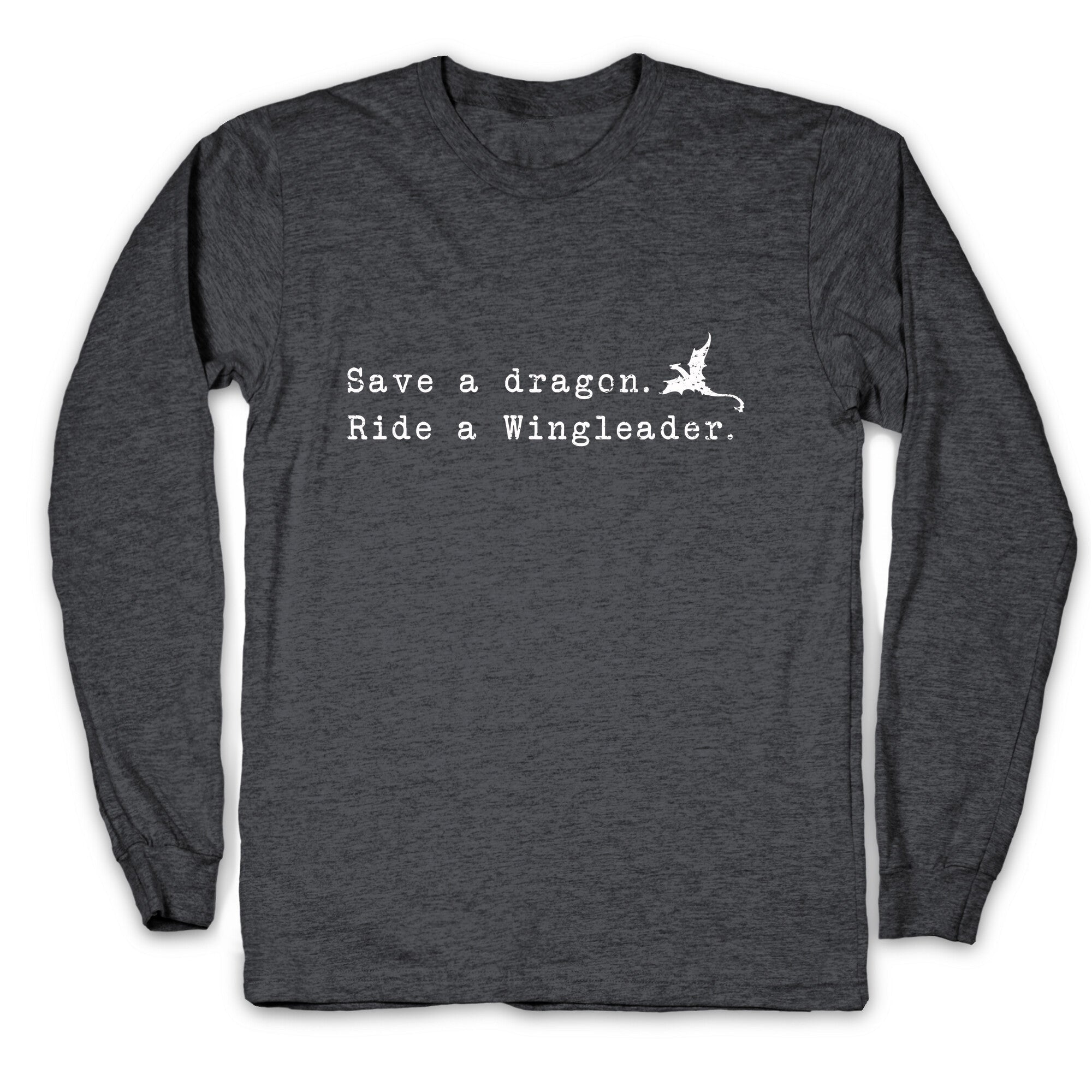 Fourth Wing Save a Dragon Longsleeve Tee Hoodie, Sweatshirt | PureTeeCo.com (Image 2)