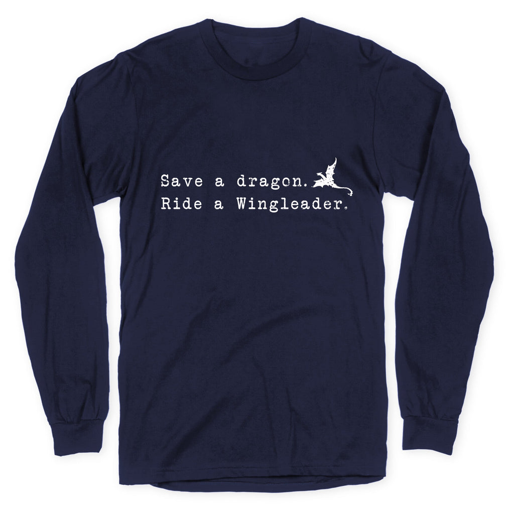 Fourth Wing Save a Dragon Longsleeve Tee Hoodie, Sweatshirt | PureTeeCo.com (Image 4)