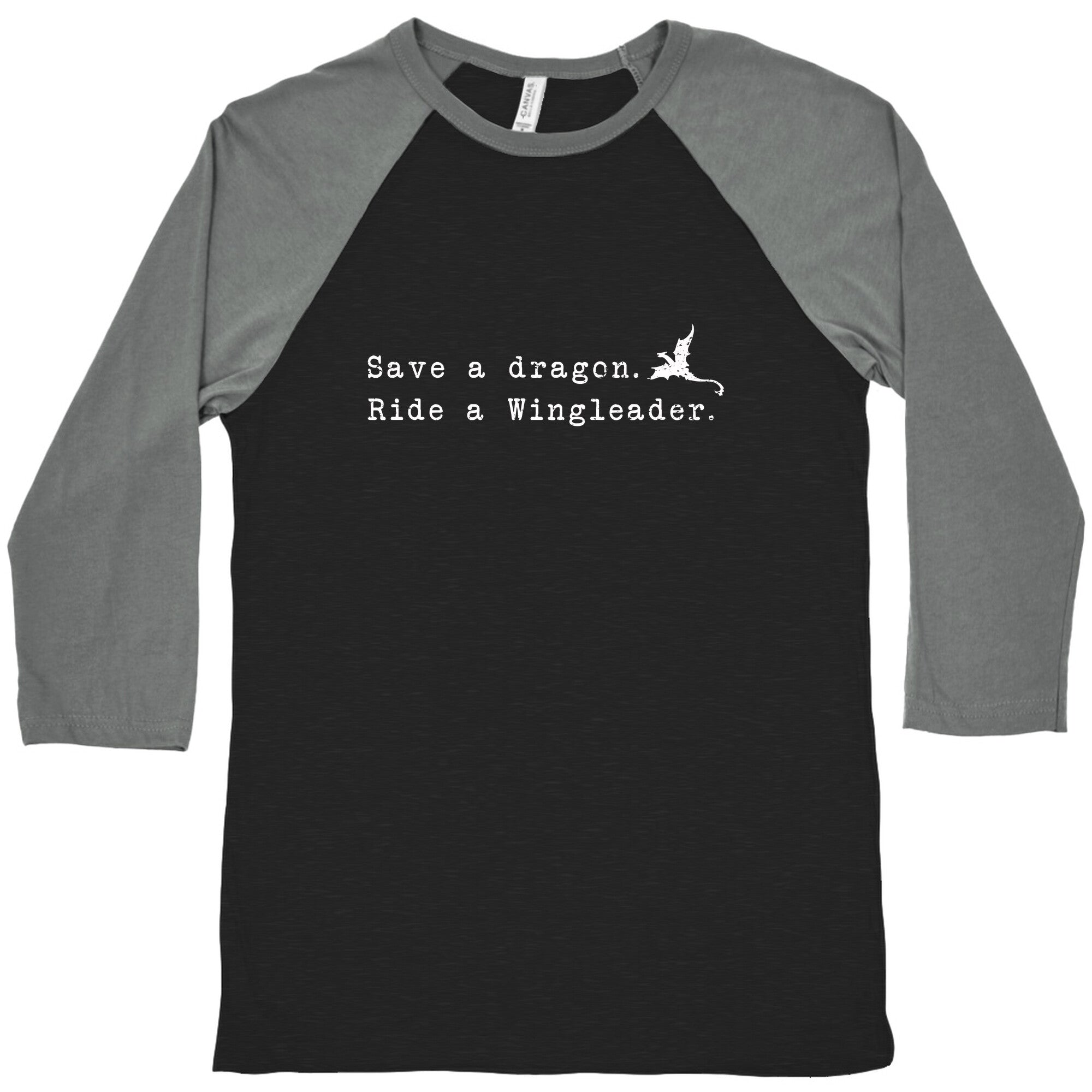 Fourth Wing Save a Dragon Baseball Tee Hoodie, Sweatshirt | PureTeeCo.com (Image 1)