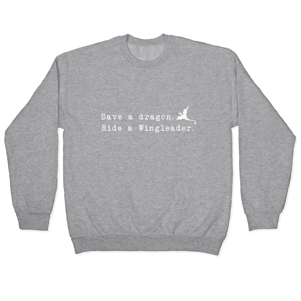 Fourth Wing Save a Dragon Crewneck Sweatshirt T-Shirts, Hoodie | PureTeeCo.com (Image 2)