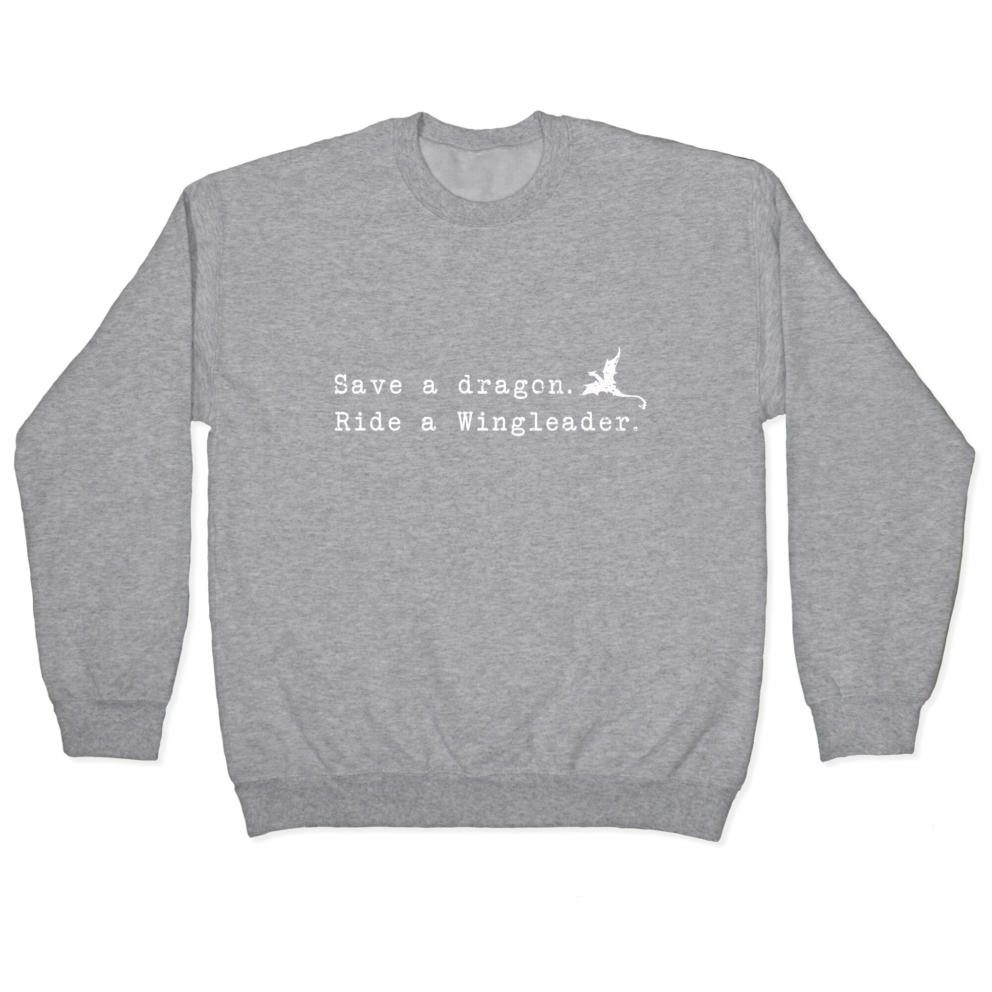 Fourth Wing Save a Dragon Crewneck Sweatshirt T-Shirts, Hoodie | PureTeeCo.com (Image 2)