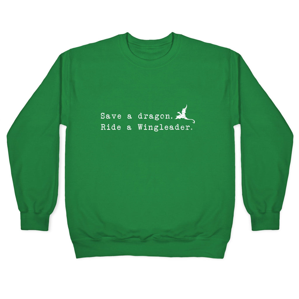 Fourth Wing Save a Dragon Crewneck Sweatshirt T-Shirts, Hoodie | PureTeeCo.com (Image 3)