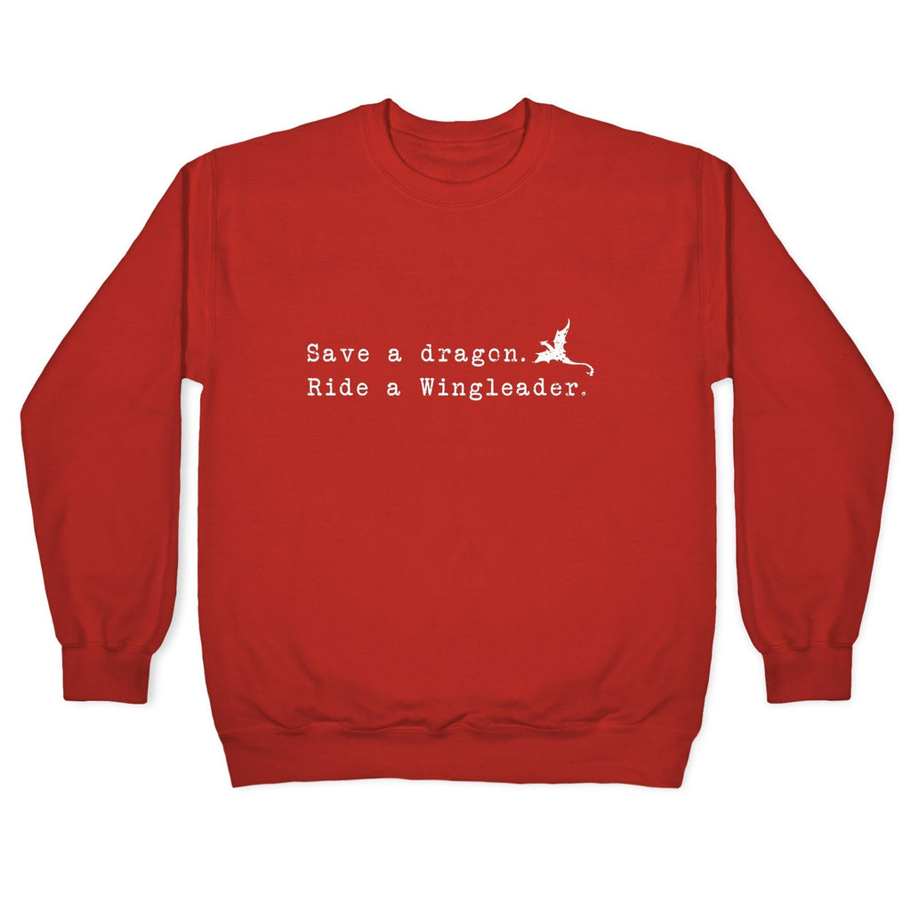 Fourth Wing Save a Dragon Crewneck Sweatshirt T-Shirts, Hoodie | PureTeeCo.com (Image 5)