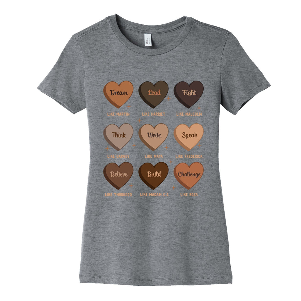 Celebrating Black History Leaders Womens Cotton Tee Hoodie, Sweatshirt | PureTeeCo.com (Image 1)