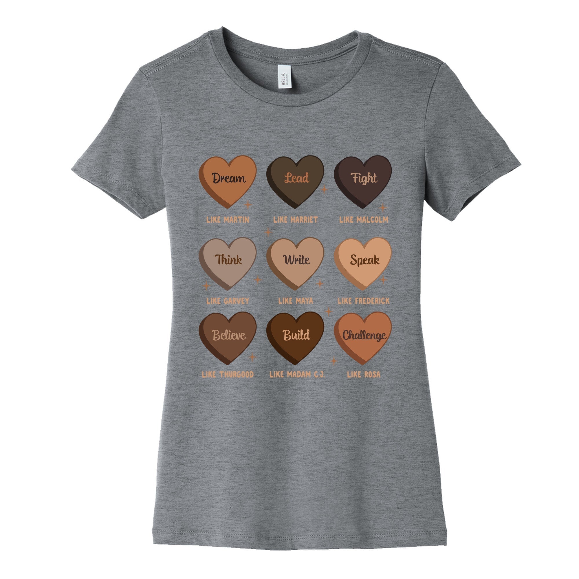 Celebrating Black History Leaders Womens Cotton Tee Hoodie, Sweatshirt | PureTeeCo.com (Image 1)