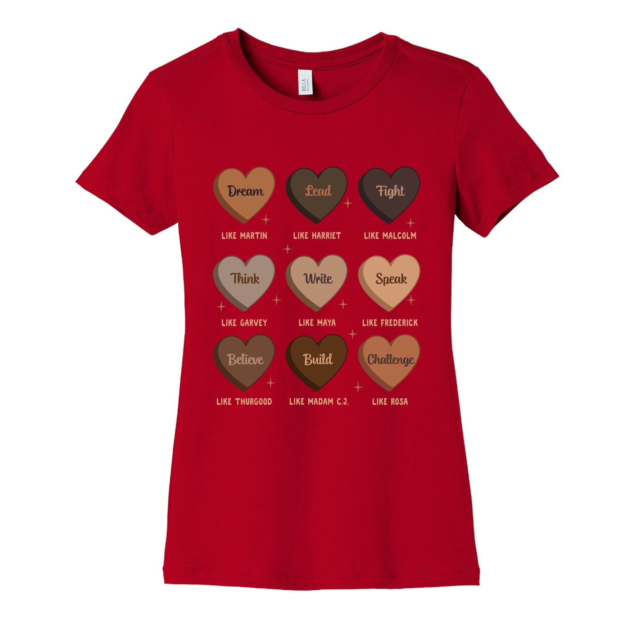 Celebrating Black History Leaders Womens Cotton Tee Hoodie, Sweatshirt | PureTeeCo.com (Image 4)