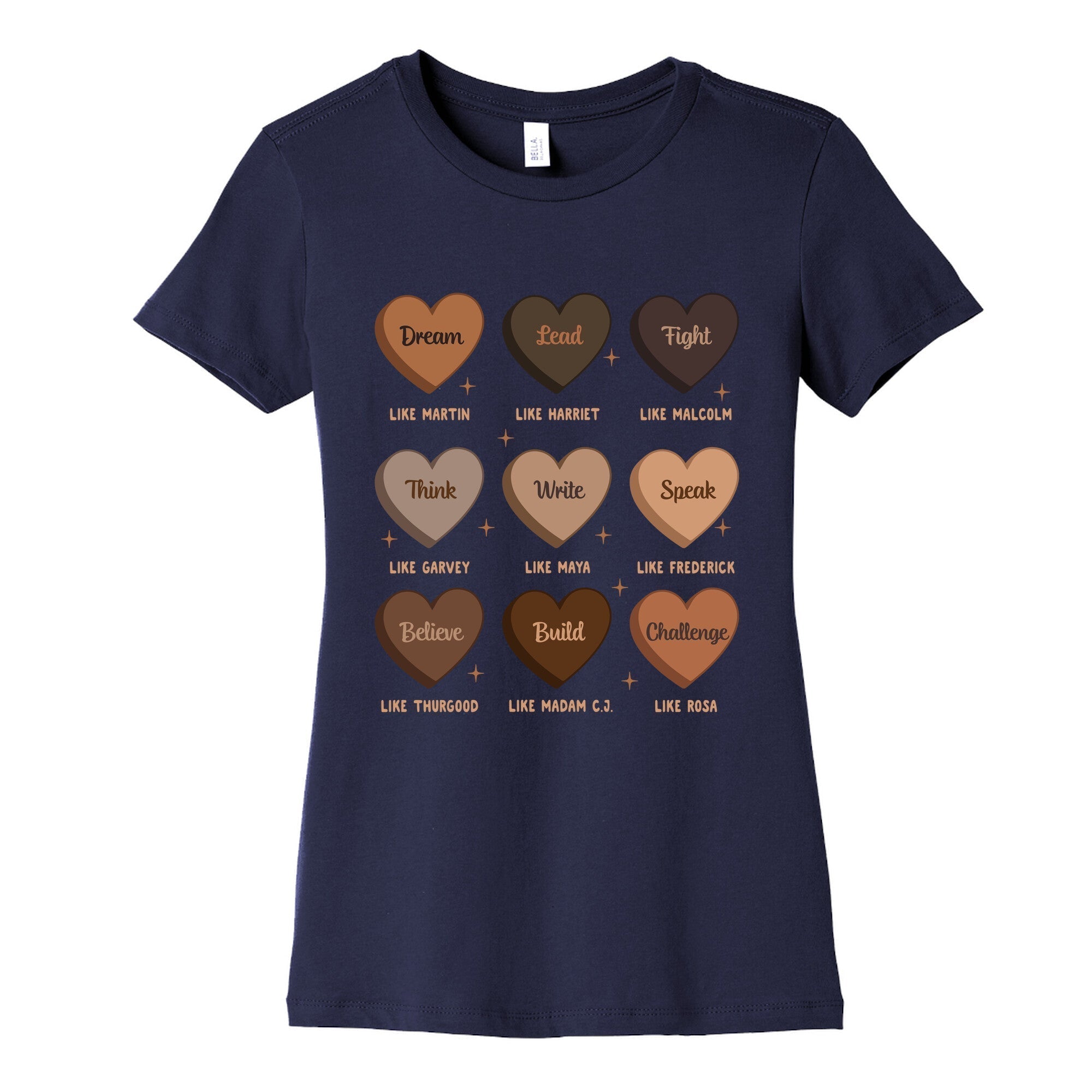 Celebrating Black History Leaders Womens Cotton Tee Hoodie, Sweatshirt | PureTeeCo.com (Image 5)