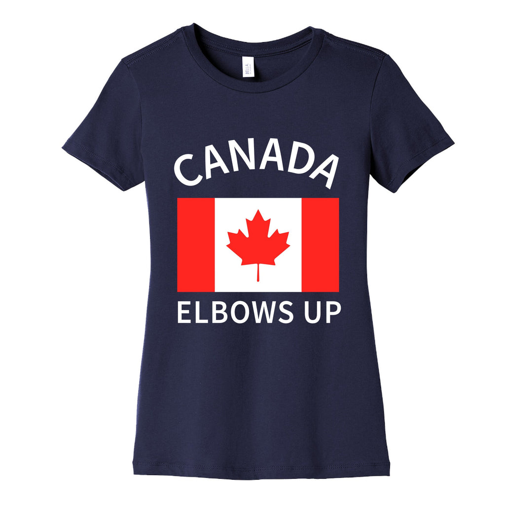 Elbows Up Canada Womens Cotton Tee Hoodie, Sweatshirt | PureTeeCo.com (Image 5)