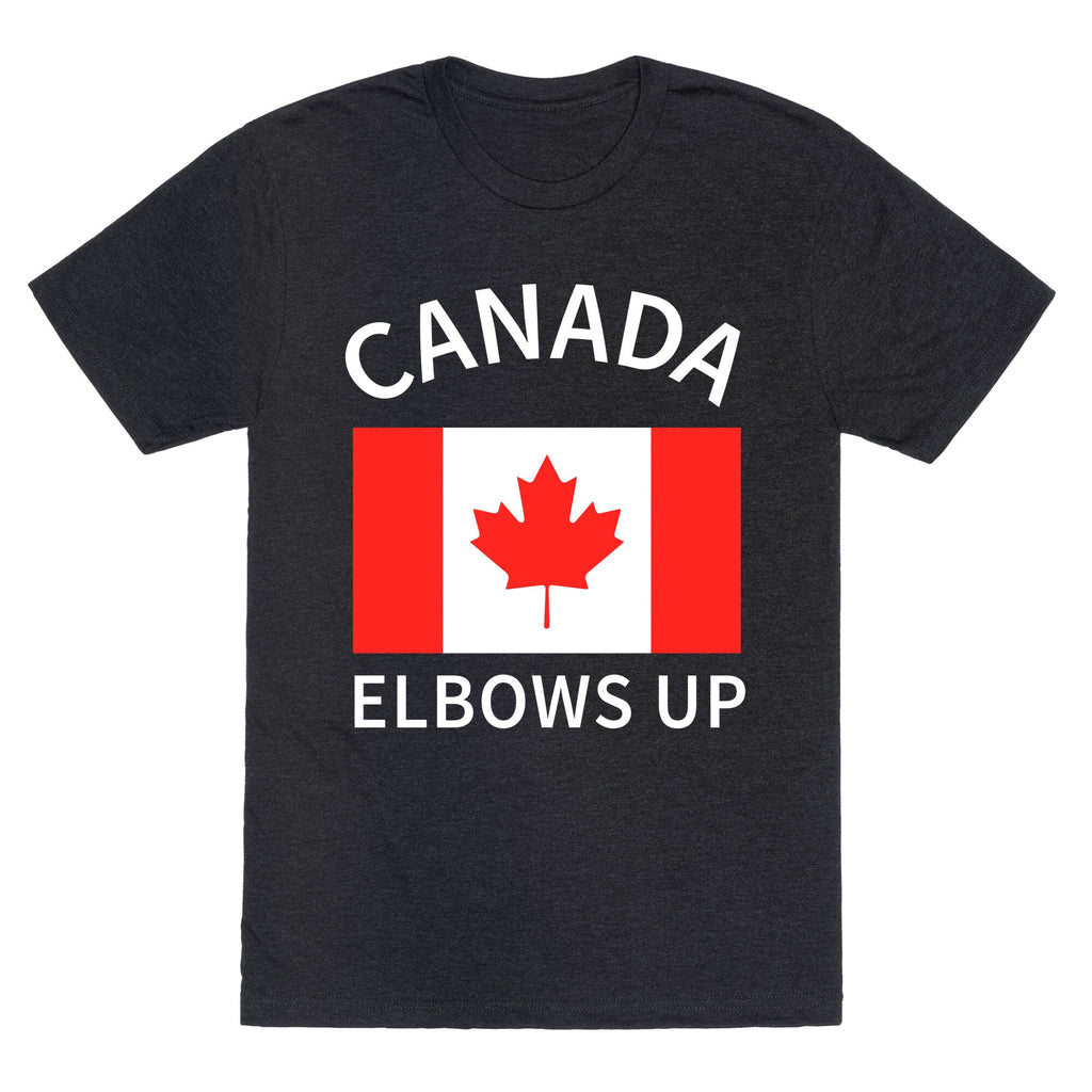 Elbows Up Canada Unisex Triblend Tee Hoodie, Sweatshirt | PureTeeCo.com (Image 1)