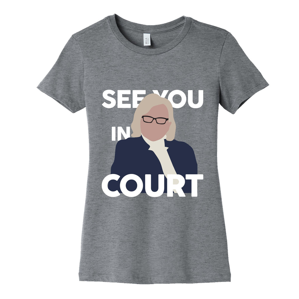 Governor Janet Mills See You In Court  Womens Cotton Tee Hoodie, Sweatshirt | PureTeeCo.com (Image 1)