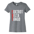 Foxtrot Delta Tango FDT Womens Cotton Tee Hoodie, Sweatshirt | PureTeeCo.com (Image 1)