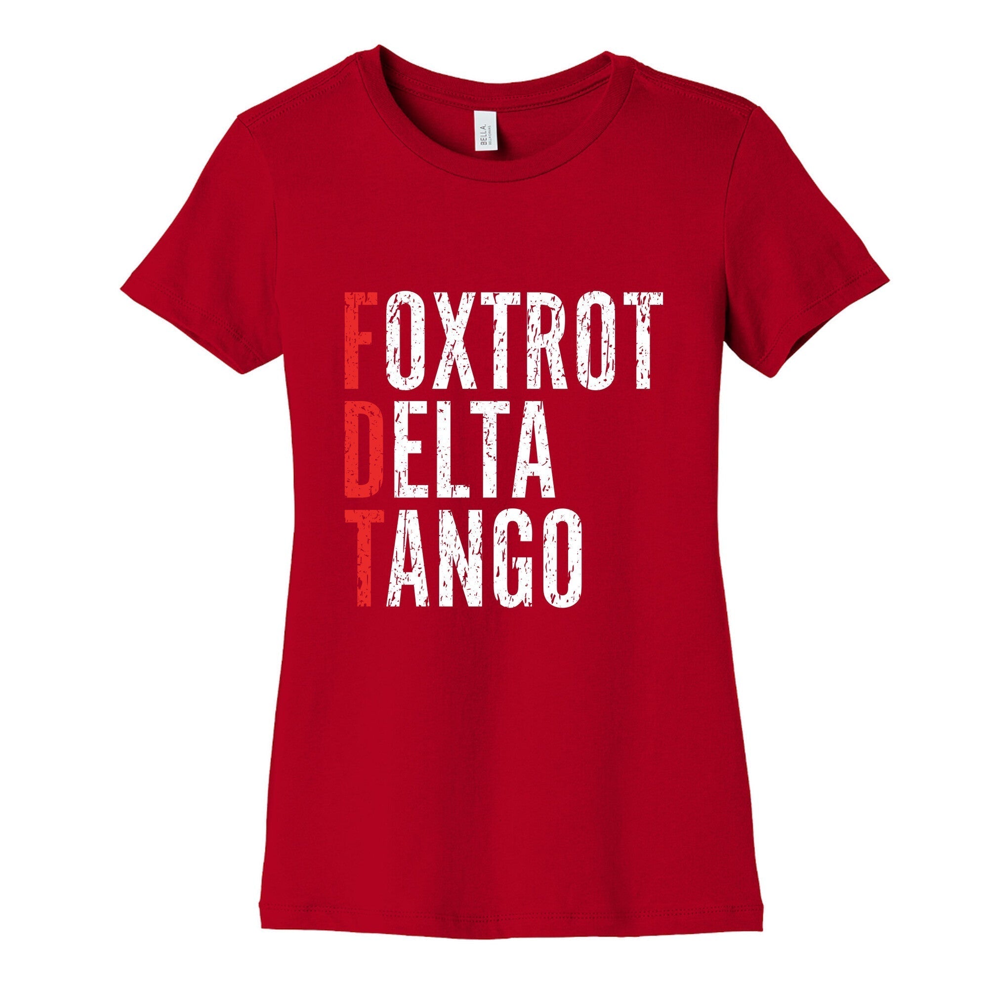 Foxtrot Delta Tango FDT Womens Cotton Tee Hoodie, Sweatshirt | PureTeeCo.com (Image 4)