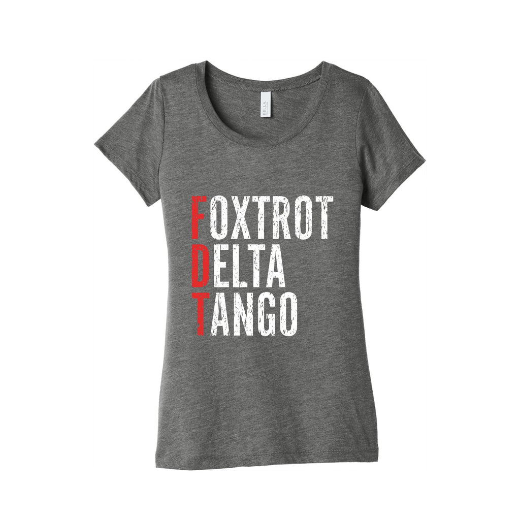 Foxtrot Delta Tango FDT Womens Triblend Tee Hoodie, Sweatshirt | PureTeeCo.com (Image 2)