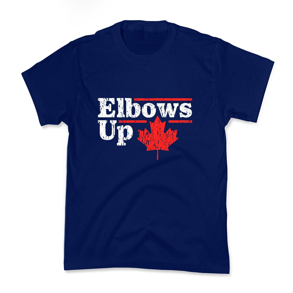 Elbows Up Canada Leaf Kids Tee Hoodie, Sweatshirt | PureTeeCo.com (Image 2)