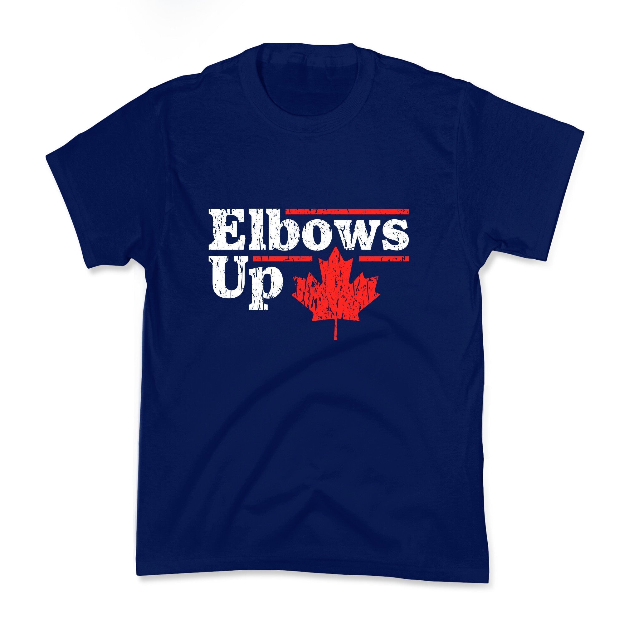Elbows Up Canada Leaf Kids Tee Hoodie, Sweatshirt | PureTeeCo.com (Image 2)
