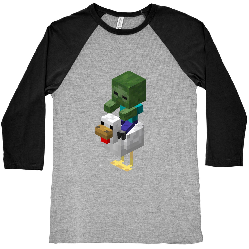 Chicken Jockey Baseball Tee Hoodie, Sweatshirt | PureTeeCo.com (Image 2)