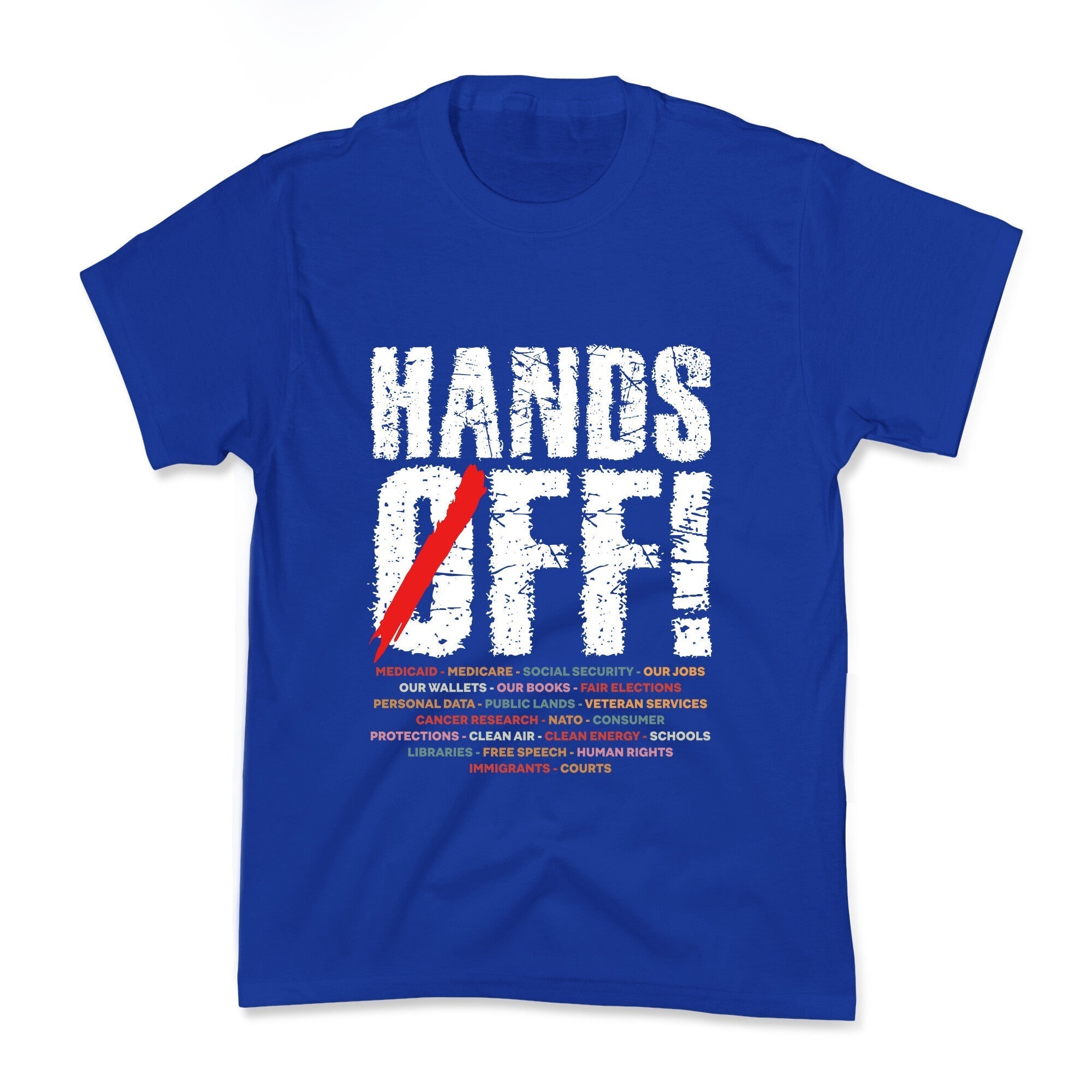 Hands Off Political Protest Kids Tee Hoodie, Sweatshirt | PureTeeCo.com (Image 4)
