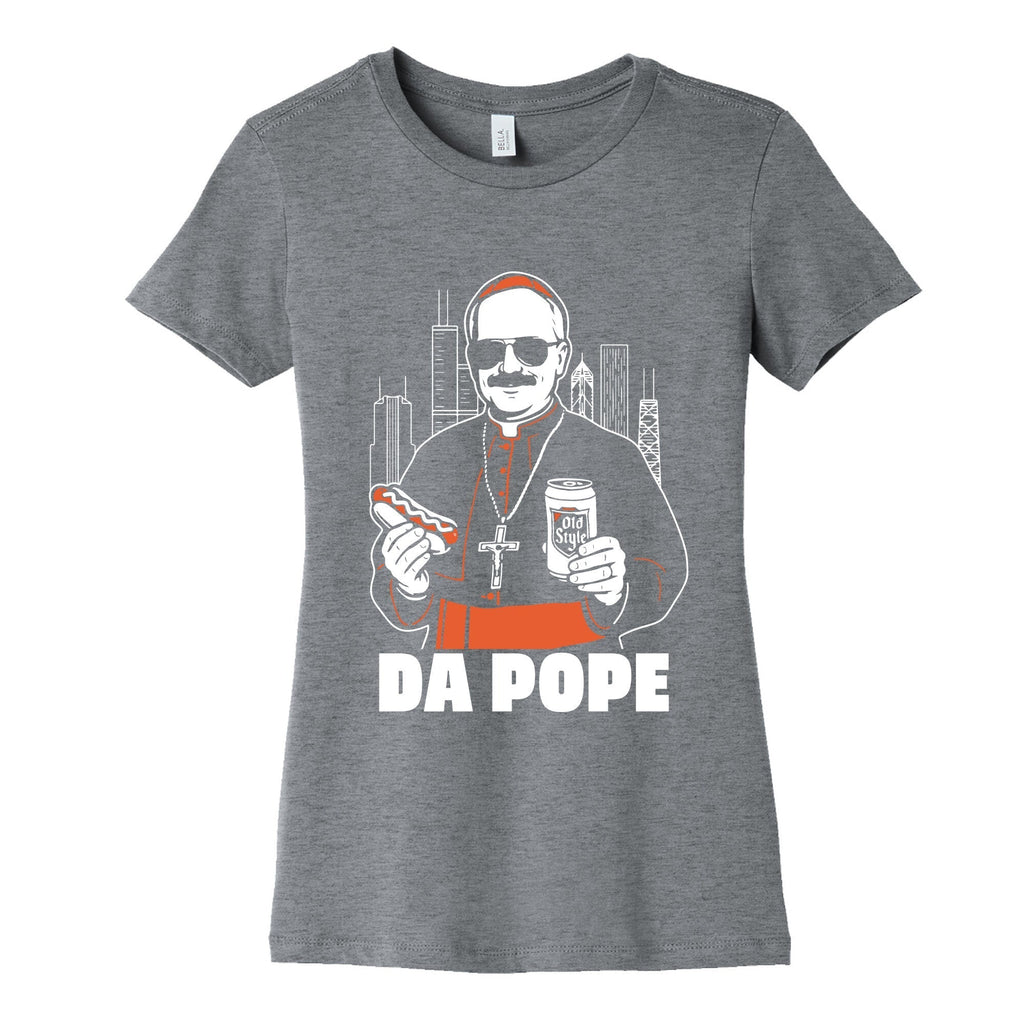 Da Pope Leo Womens Cotton Tee Hoodie, Sweatshirt | PureTeeCo.com (Image 1)