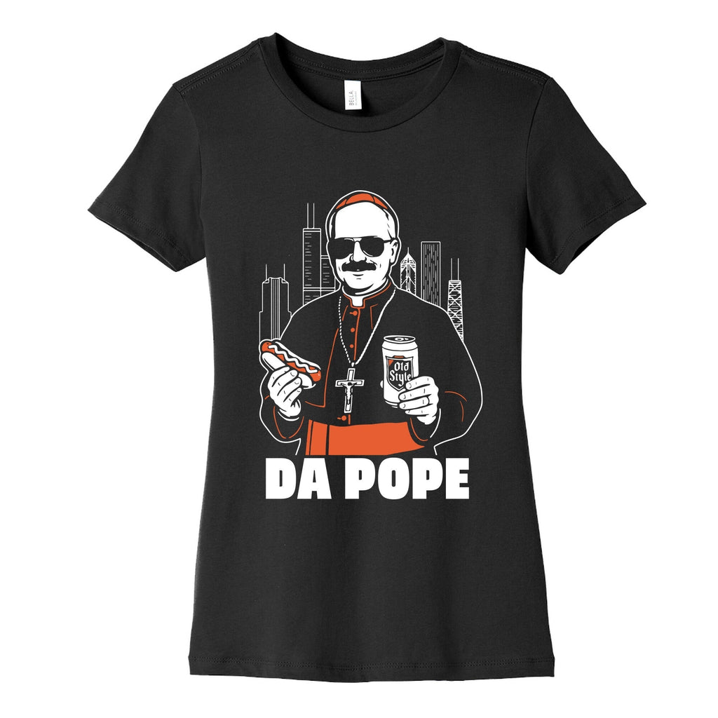 Da Pope Leo Womens Cotton Tee Hoodie, Sweatshirt | PureTeeCo.com (Image 3)