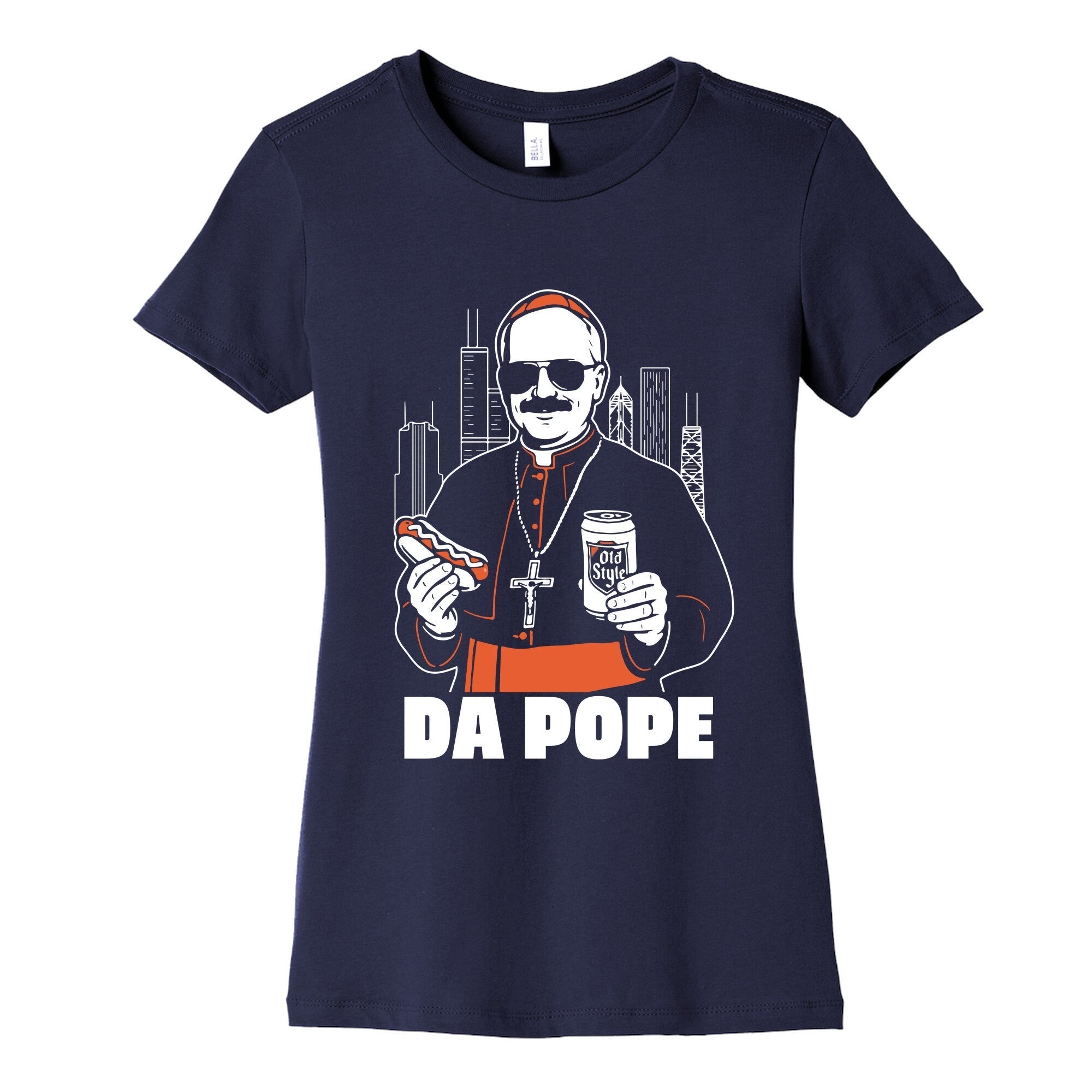 Da Pope Leo Womens Cotton Tee Hoodie, Sweatshirt | PureTeeCo.com (Image 5)