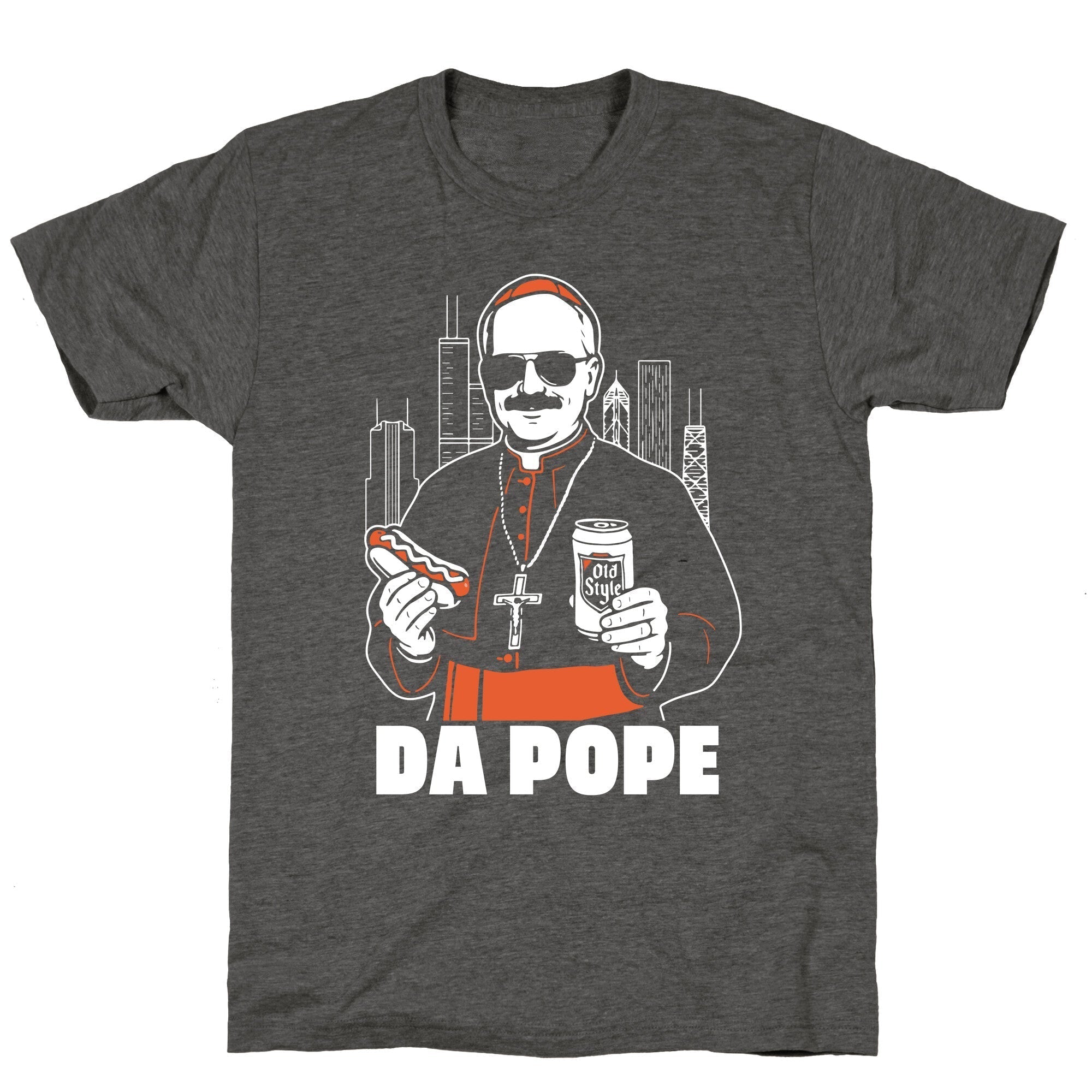 Da Pope Leo Unisex Triblend Tee Hoodie, Sweatshirt | PureTeeCo.com (Image 2)