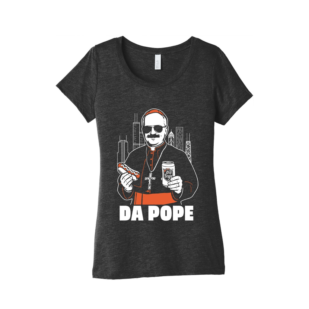 Da Pope Leo Womens Triblend Tee Hoodie, Sweatshirt | PureTeeCo.com (Image 1)
