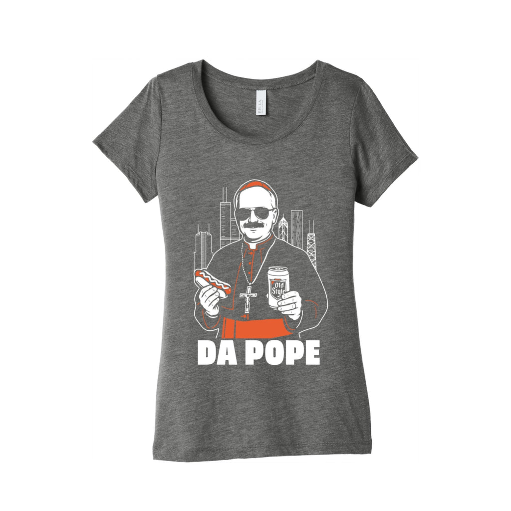 Da Pope Leo Womens Triblend Tee Hoodie, Sweatshirt | PureTeeCo.com (Image 2)