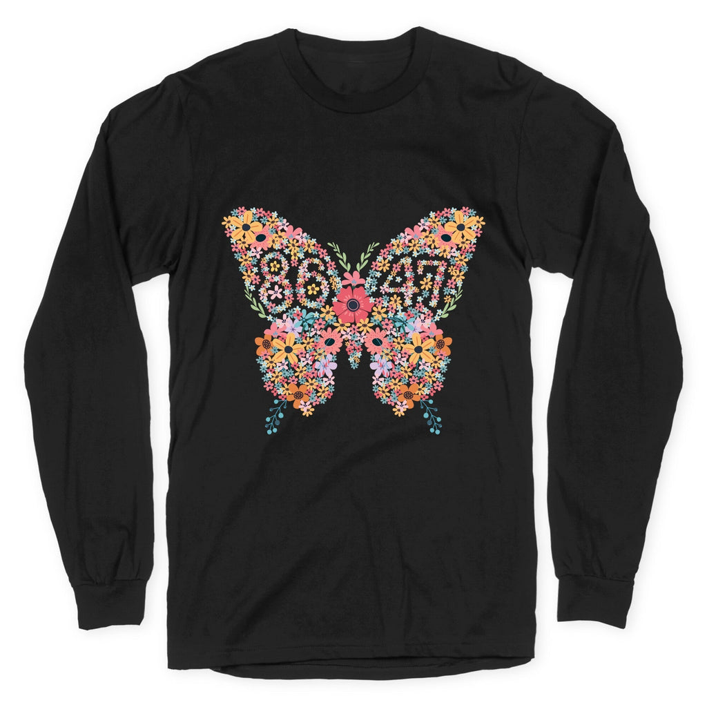 8647 Anti Trump Butterfly Longsleeve Tee Hoodie, Sweatshirt | PureTeeCo.com (Image 1)