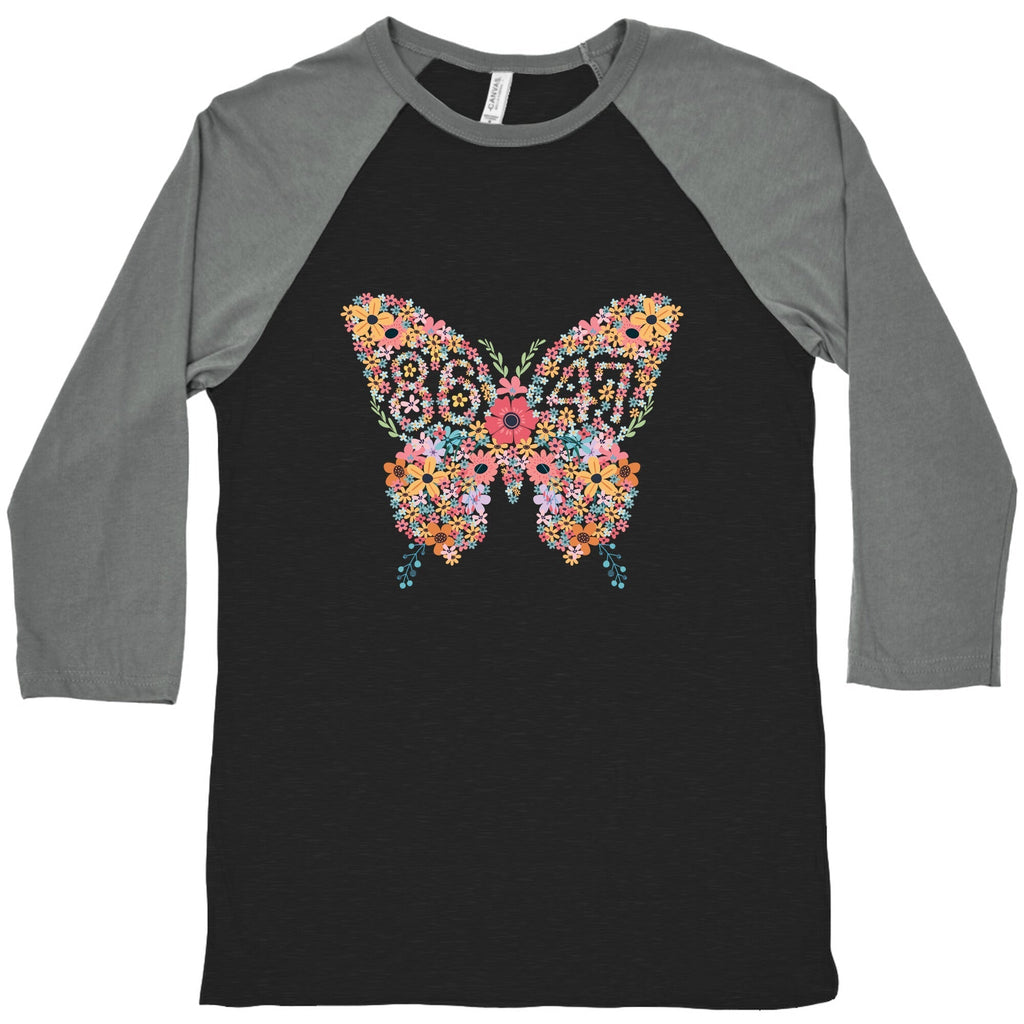 8647 Anti Trump Butterfly Baseball Tee Hoodie, Sweatshirt | PureTeeCo.com (Image 1)