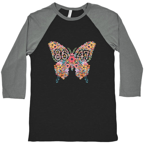 8647 Anti Trump Butterfly Baseball Tee Hoodie, Sweatshirt | PureTeeCo.com (Image 1)
