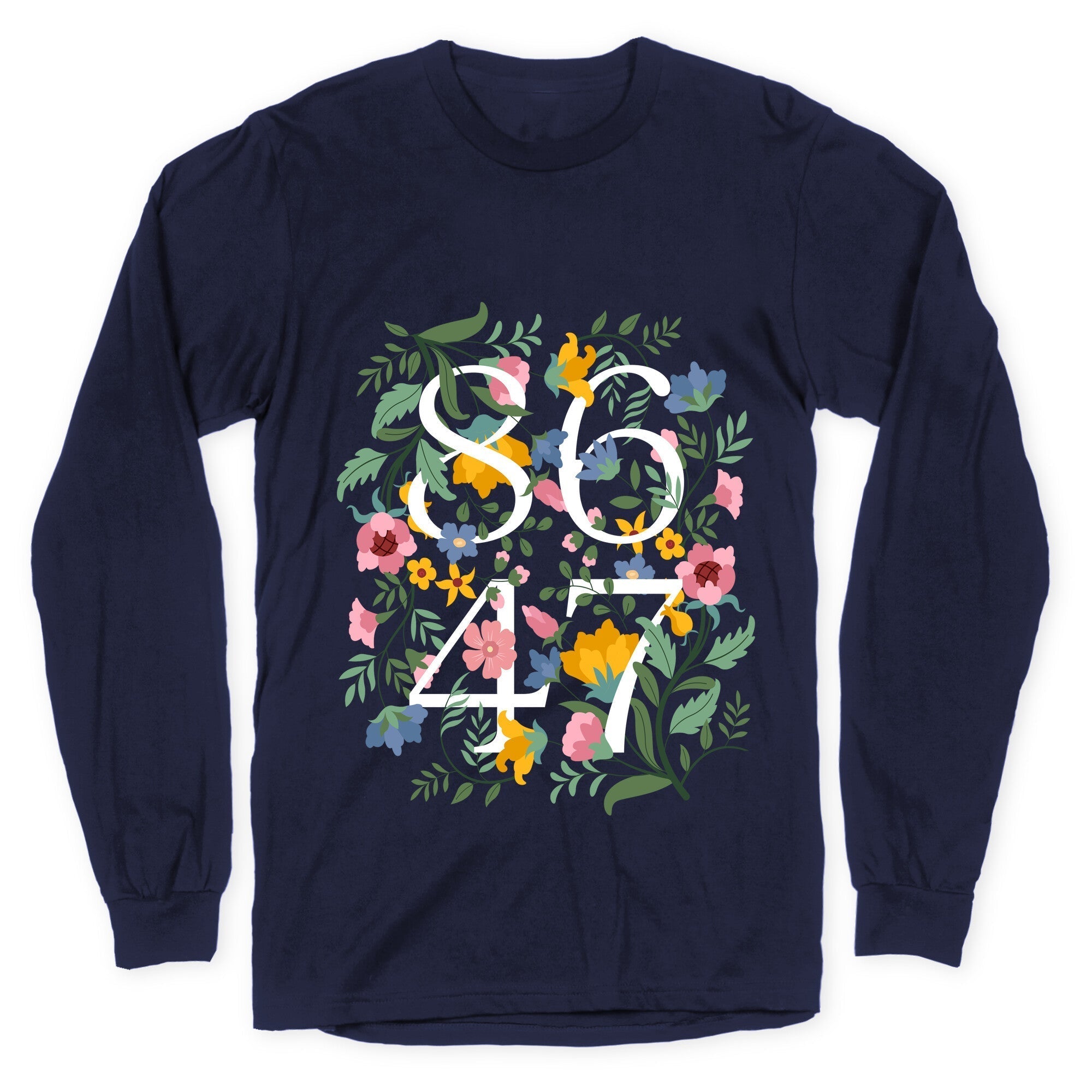8647 Anti Trump Floral Longsleeve Tee Hoodie, Sweatshirt | PureTeeCo.com (Image 4)