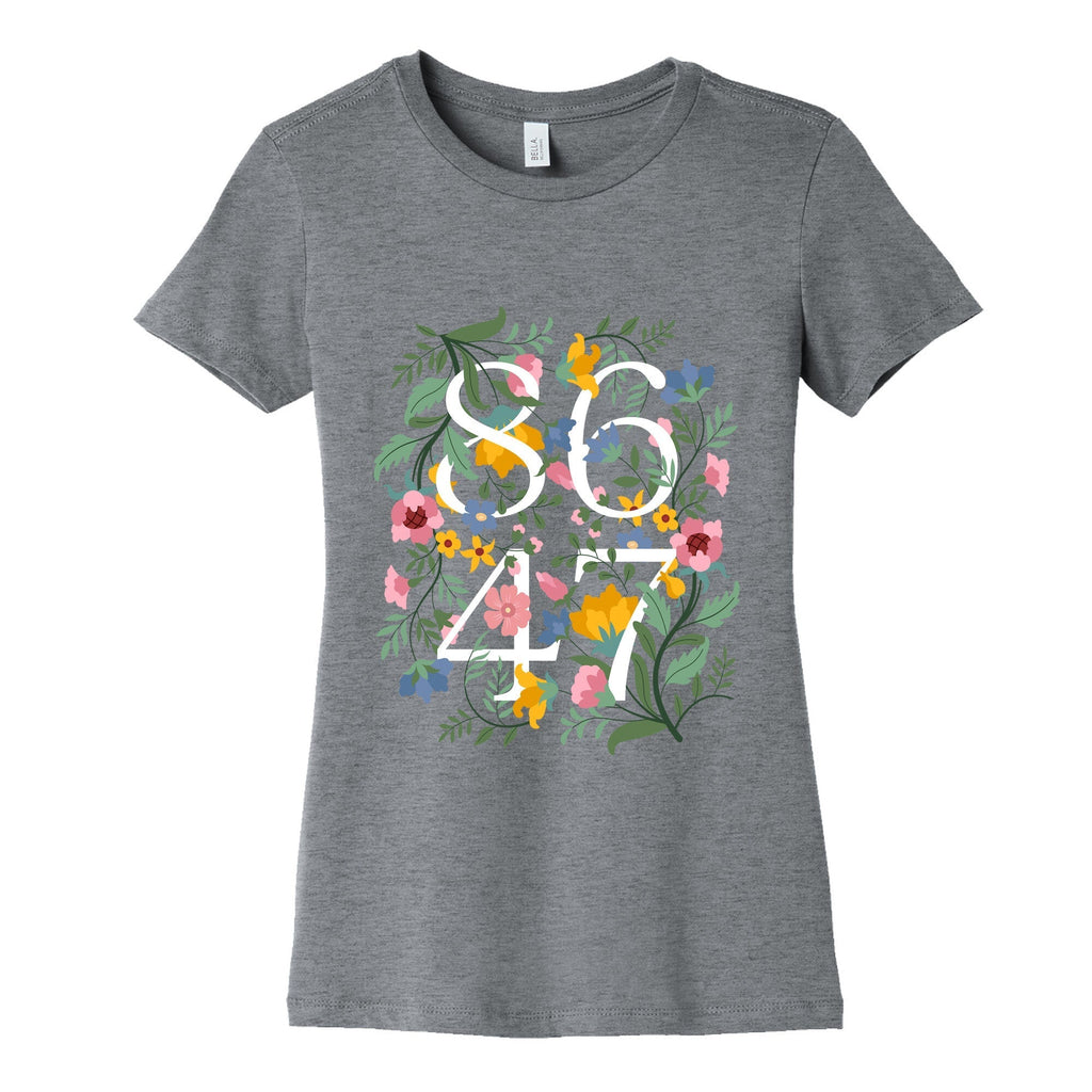 8647 Anti Trump Floral Womens Cotton Tee Hoodie, Sweatshirt | PureTeeCo.com (Image 1)