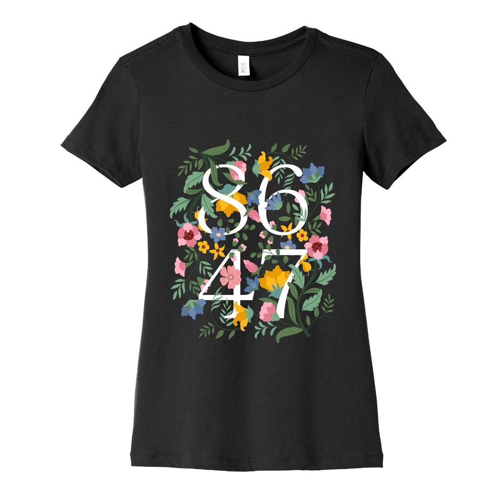 8647 Anti Trump Floral Womens Cotton Tee Hoodie, Sweatshirt | PureTeeCo.com (Image 3)