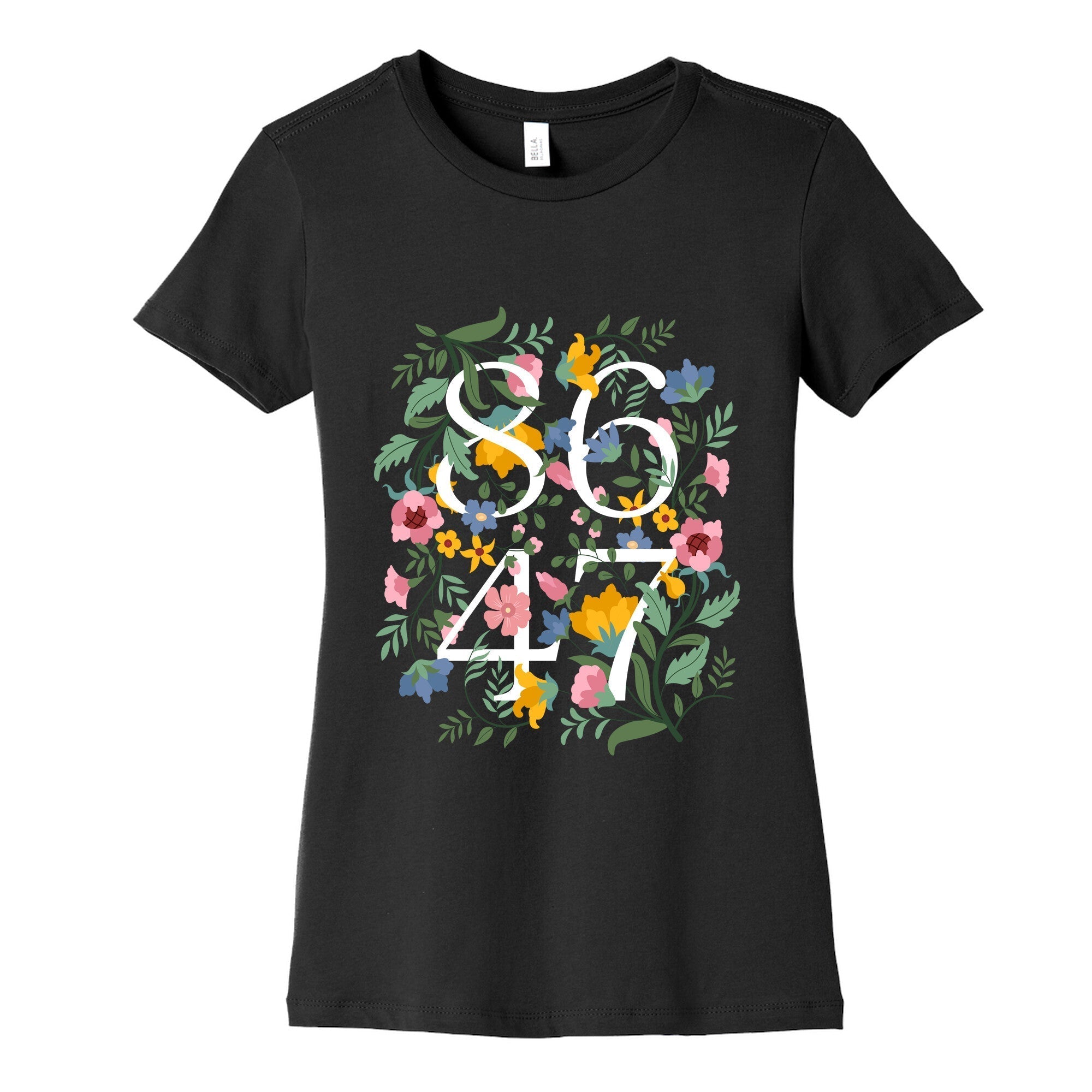 8647 Anti Trump Floral Womens Cotton Tee Hoodie, Sweatshirt | PureTeeCo.com (Image 3)