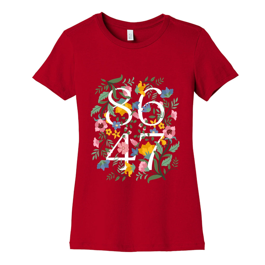 8647 Anti Trump Floral Womens Cotton Tee Hoodie, Sweatshirt | PureTeeCo.com (Image 4)