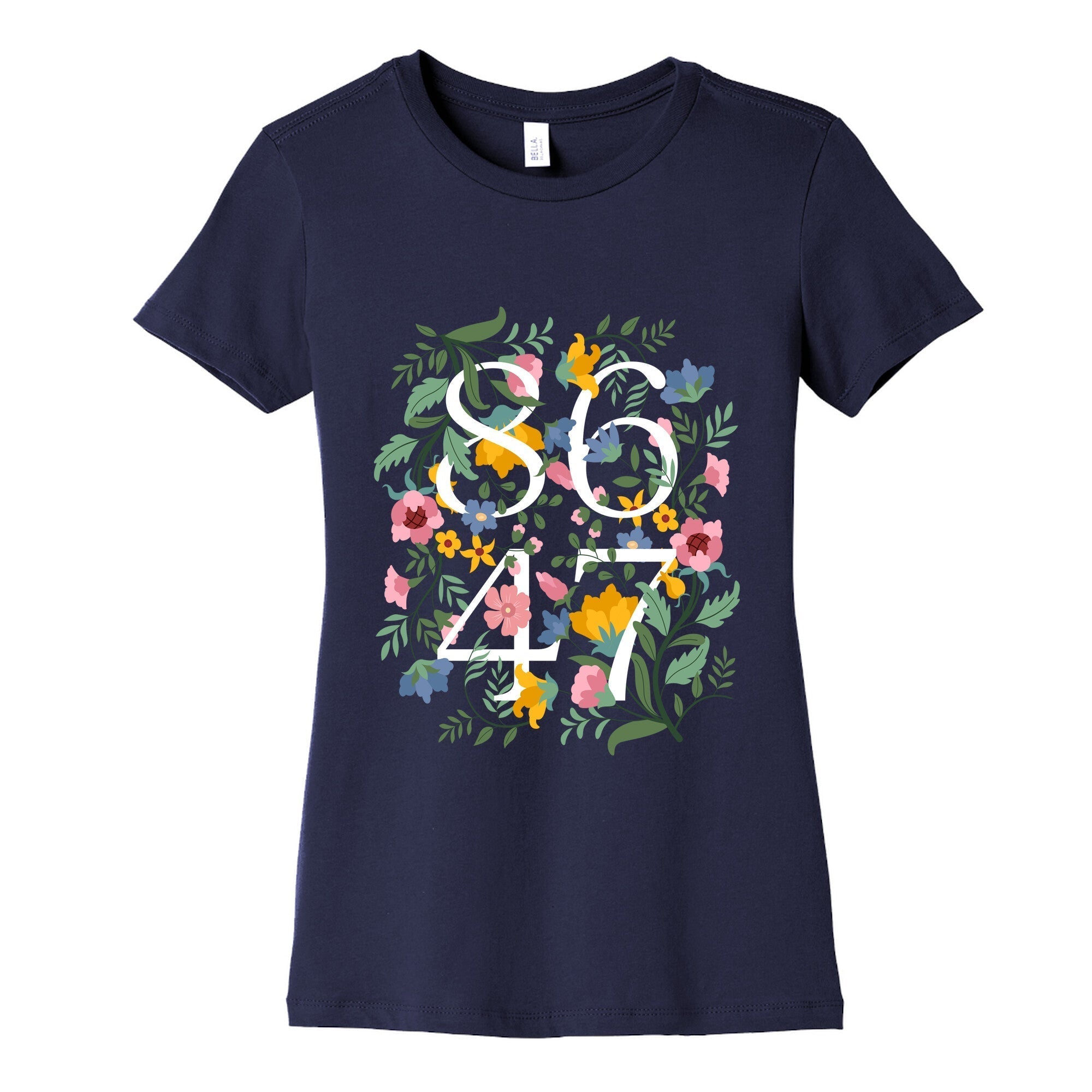 8647 Anti Trump Floral Womens Cotton Tee Hoodie, Sweatshirt | PureTeeCo.com (Image 5)