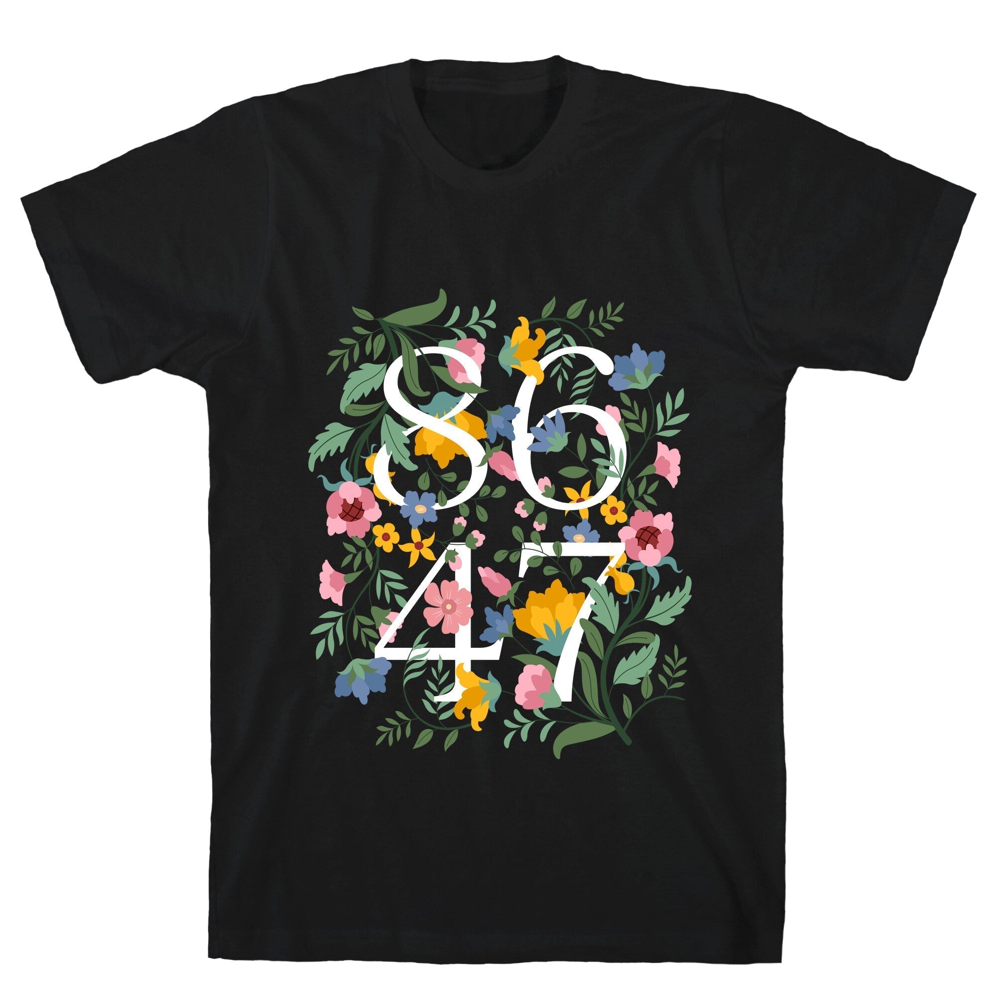 8647 Anti Trump Floral T-Shirt Hoodie, Sweatshirt | PureTeeCo.com (Image 2)