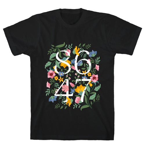 8647 Anti Trump Floral T-Shirt Hoodie, Sweatshirt | PureTeeCo.com (Image 2)