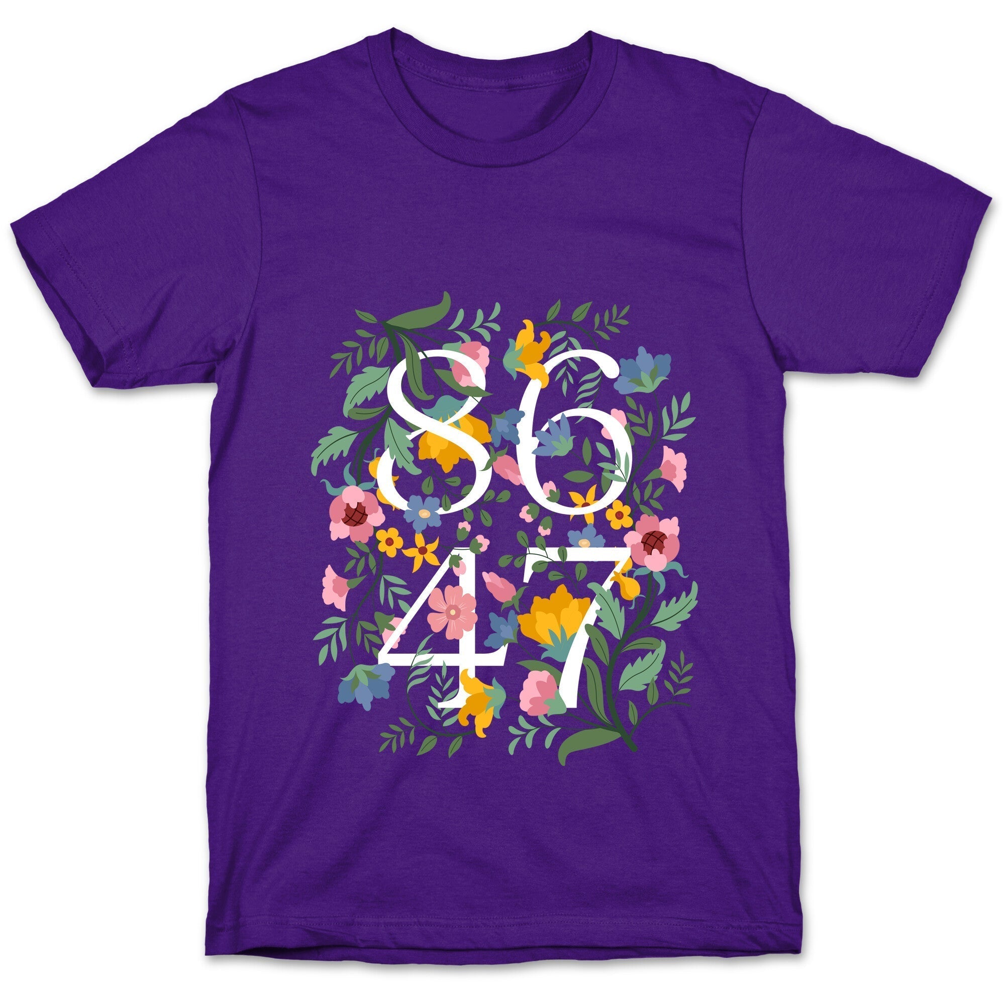8647 Anti Trump Floral T-Shirt Hoodie, Sweatshirt | PureTeeCo.com (Image 5)