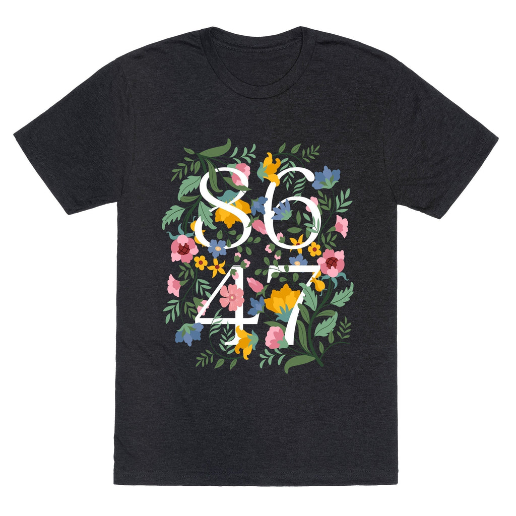 8647 Anti Trump Floral Unisex Triblend Tee Hoodie, Sweatshirt | PureTeeCo.com (Image 1)